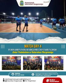 MATCH DAY 4 TURNAMEN VOLI HARGOMULYO TAHUN 2026